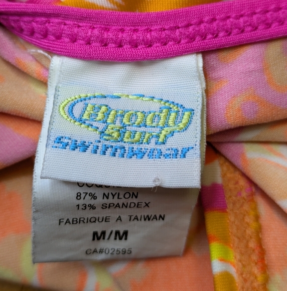 🍁Brody Surf Y2K Hawaiian Floral Pink and Orange Women's Swim Cover-Up Skirt - Picture 8 of 8